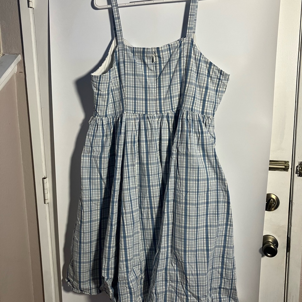 Retro Chic by Torrid Blue and White Plaid Midi Dress - Picture 2 of 9